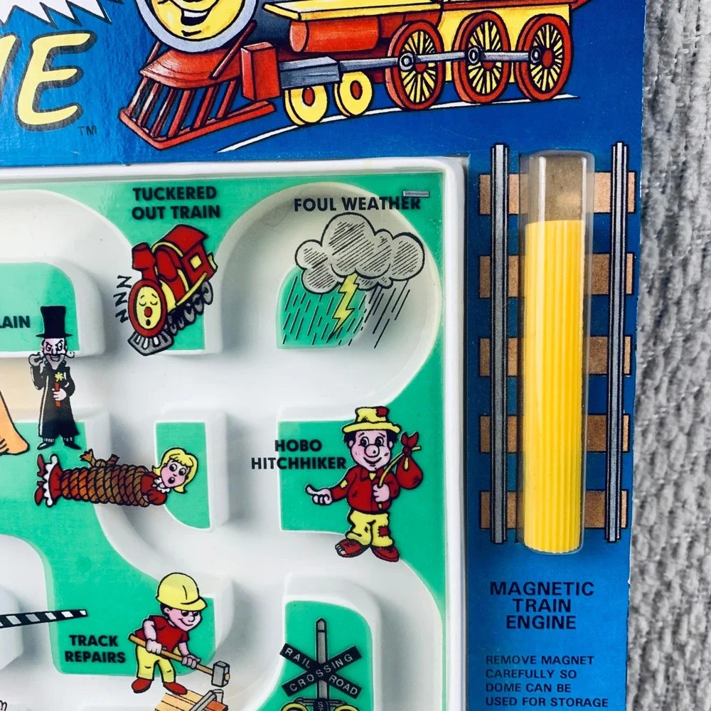 Smethport Choo Choo Charlie Magnetic Maze‎ Game Kids Blue 1992 Vintage 616 New